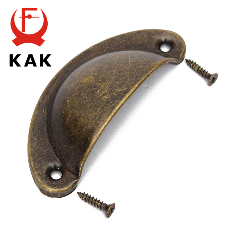 Vintage Furniture Hardware Pulls - Kak-レトロな金属製のドアと引き出しのハンドル,キャビネットのドアと家具のノブ,アンティークの真ちゅう製のシェルハンドル,20個