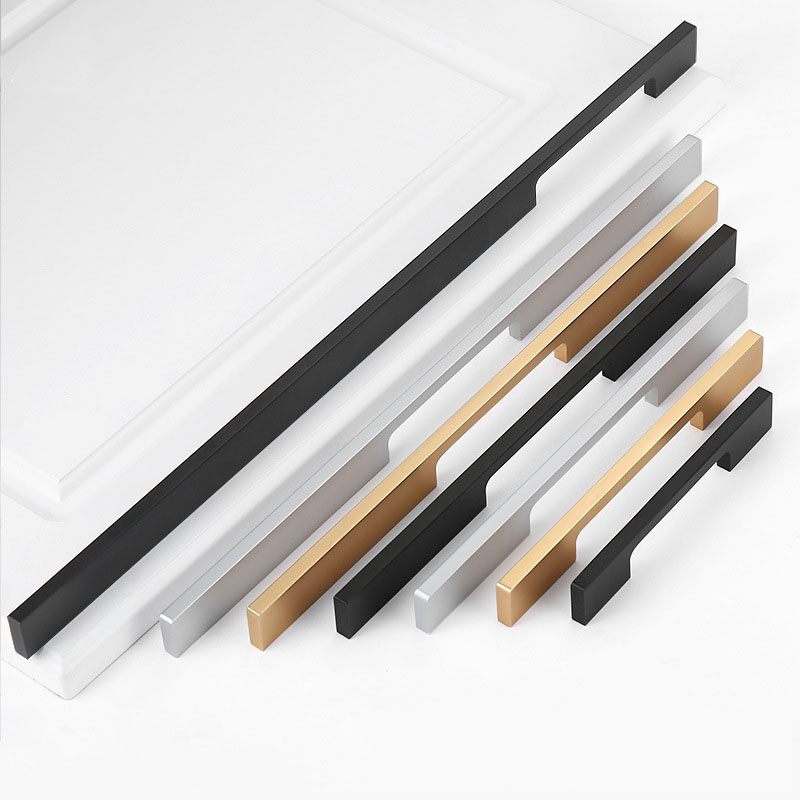 Drawer Pull Gold - 長さ15〜120cm,金または銀のドアと引き出し用のキッチンキャビネット,食器棚または家具用のアルミニウム合金プル