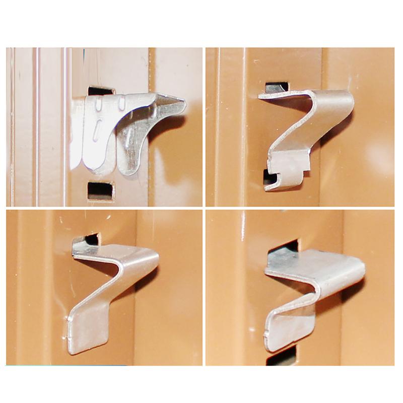 Shelf Peg Support - 10個の頑丈な金属製キャビネット棚クリップ、ファイルキャビネット用の耐久性のある棚サポート、調節可能