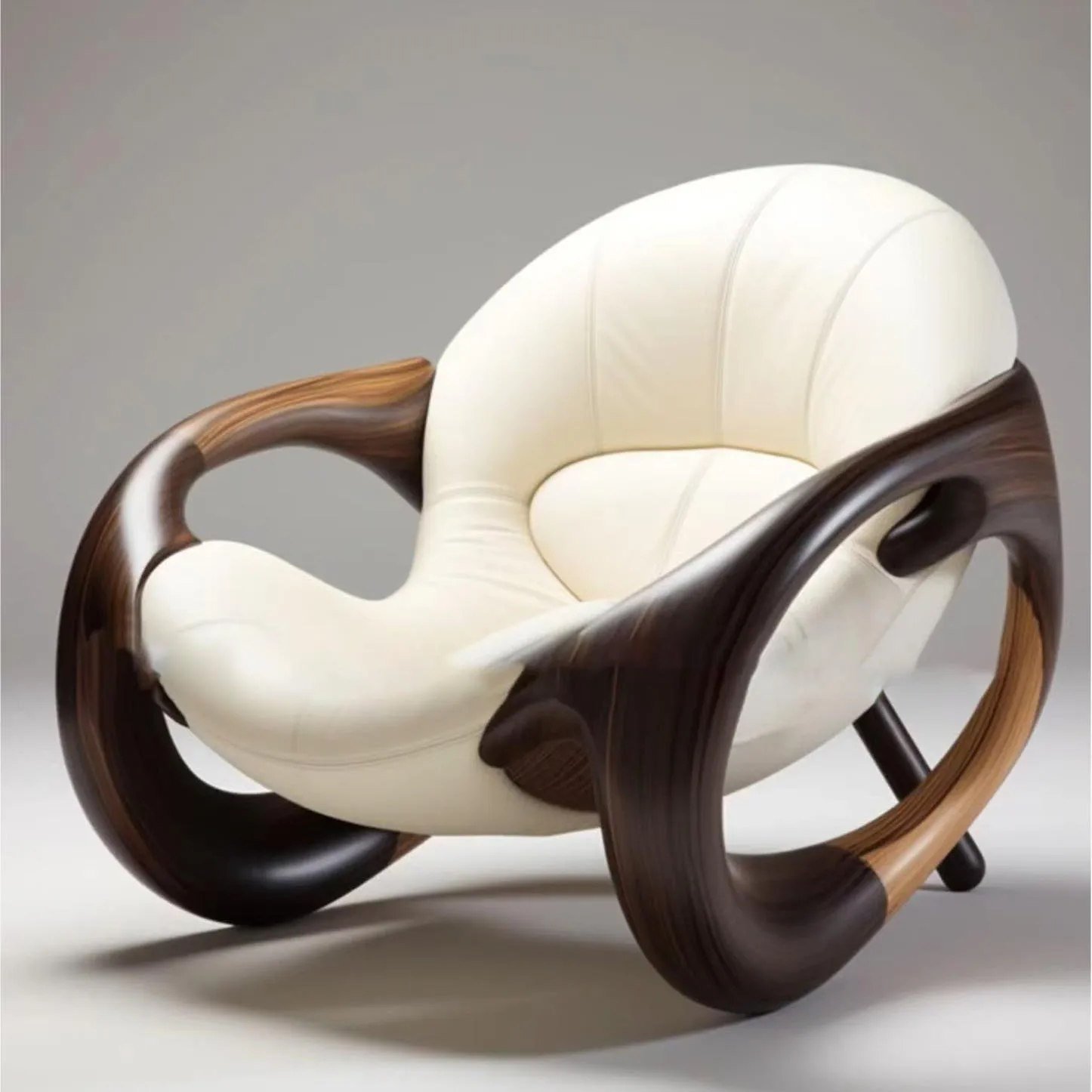 Z. A. Furniture - Z ソリッドウッドソファチェア家庭用リビングルームバルコニーブラックウォールナット怠惰なアームチェアクリエイティブ家具