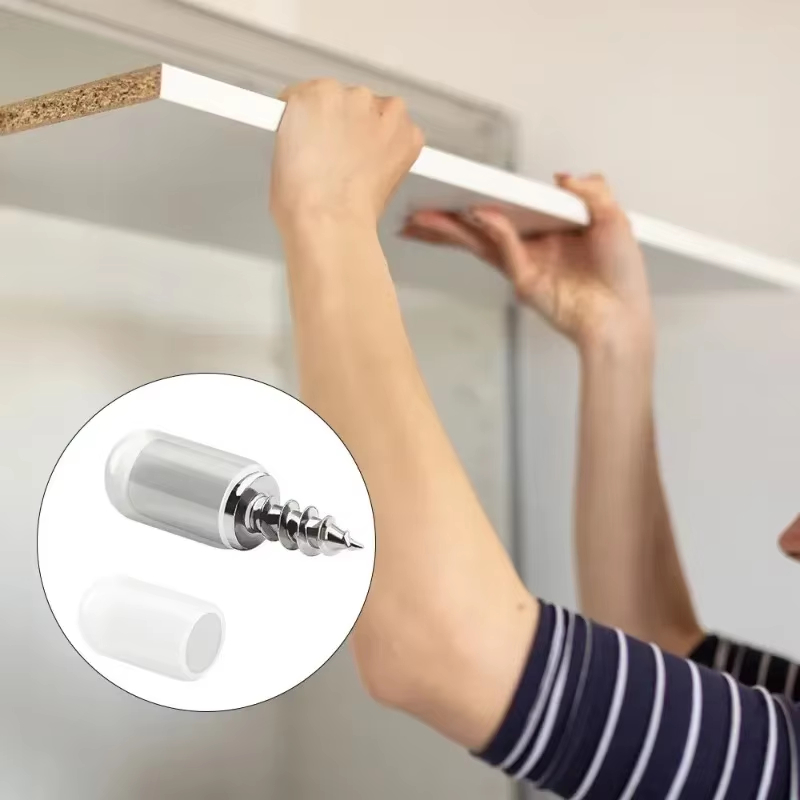 Shelf Peg Support - 10/100個入りセルフタッピングネジ、棚板ホルダー、ワードローブ仕切り板ブラケット、固定ネジ、棚支持ペグ、滑り止めスリーブ付き
