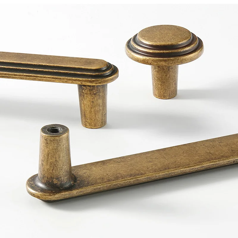 Vintage Furniture Hardware Pulls - レトロハンドルアンティーク真鍮キャビネット取手キッチン家具と引き出しヴィンテージロングドレッサーファームハウスノブバーハードウェア