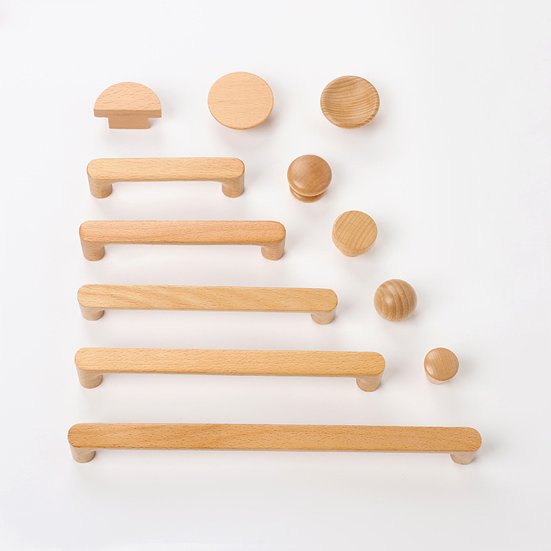 北欧木製家具ハンドル ブナ材キッチンキャビネットハンドル ワ - Furniture Hardware China のレビューと価格