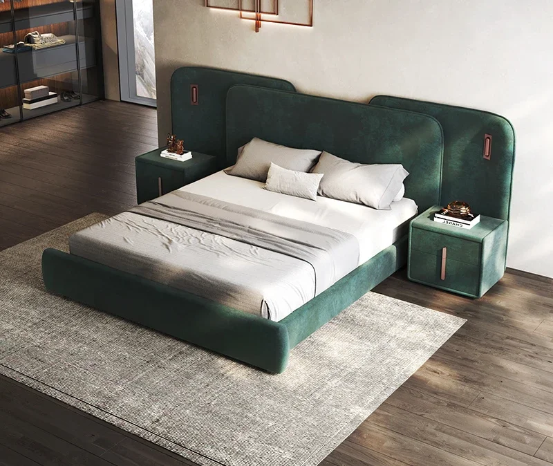 デザイナー寝室家具、大きなヘッドボード、布張り、1.8mダブ - Z. A. Furniture のレビューと価格