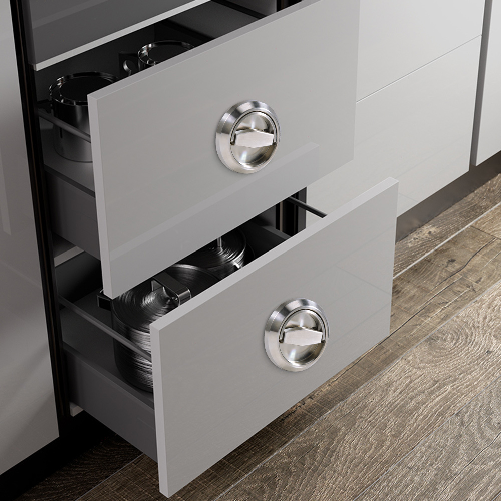 ステンレス鋼の隠しキャビネットノブとハンドルラウンド凹型食器 - Furniture Hardware China のレビューと価格