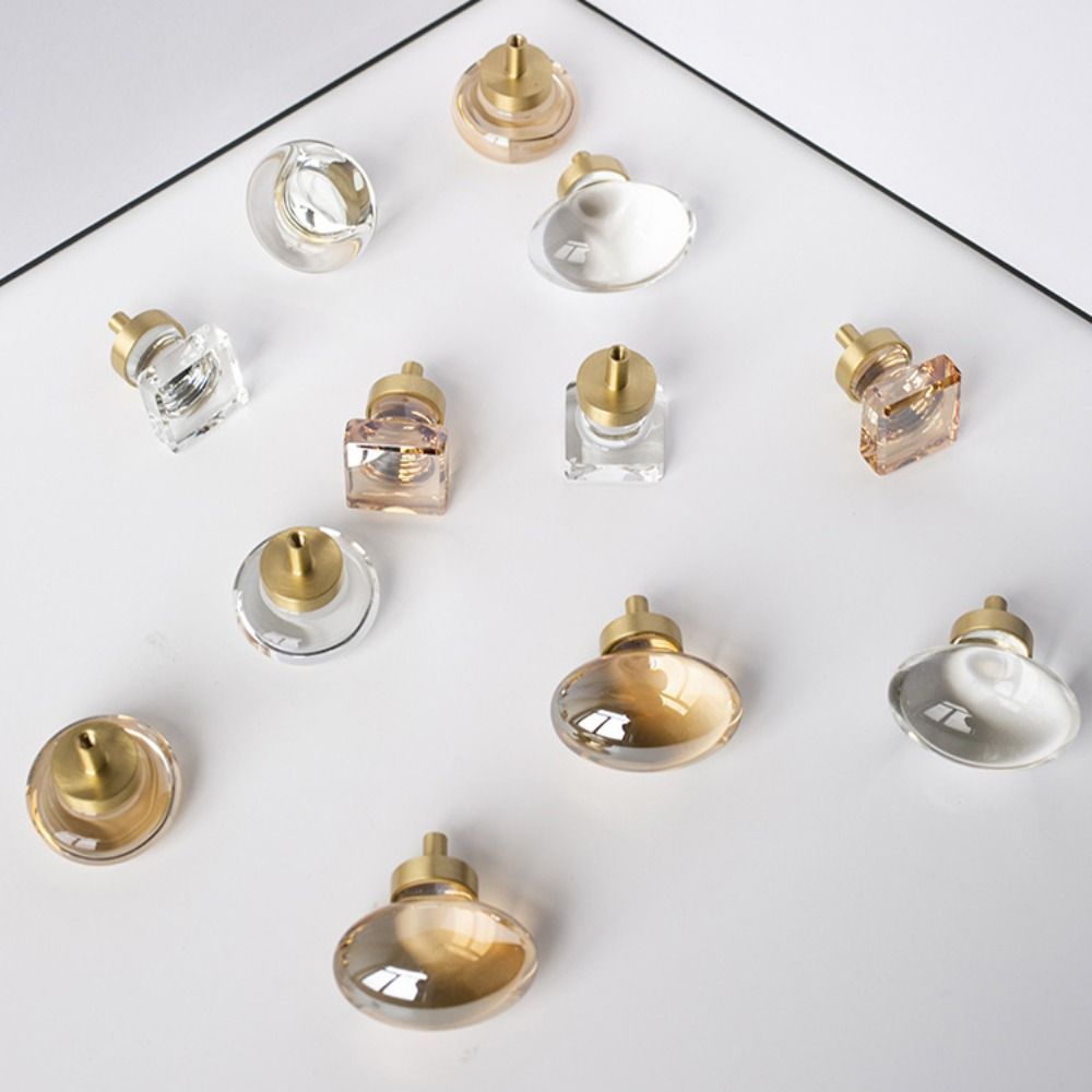 クリスタルガラス家具ハンドルシャンパン/透明単穴引き出しプル - Furniture Hardware China のレビューと価格