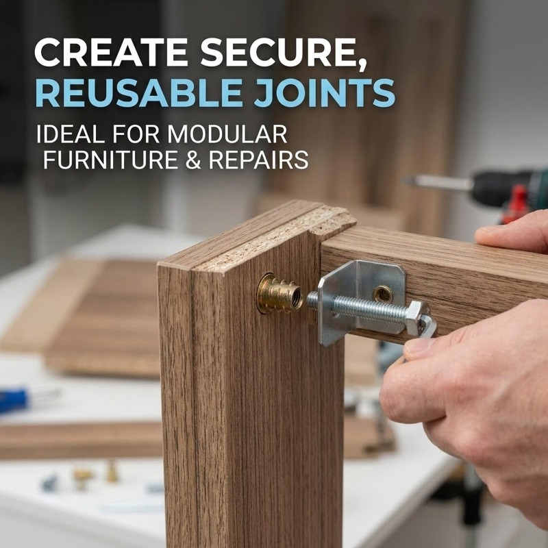 M4 M5 M6 M8ネジ付きインサートナット木製家具用ボル - Furniture Hardware Threaded Inserts のレビューと価格