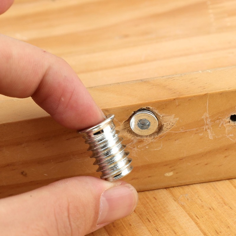10/50x ネジ付きインサート 木製インサートナット 炭素 - Furniture Hardware Threaded Inserts のレビューと価格