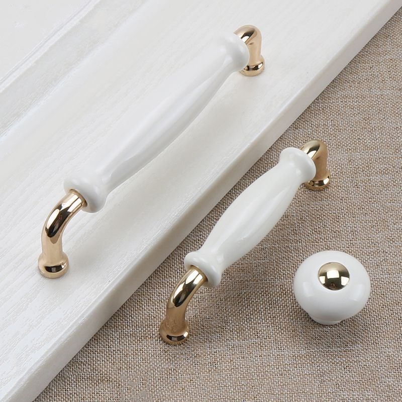 白いセラミック製ドアハンドル、モダン家具ノブ、亜鉛合金セラミ - Furniture Hardware China のレビューと価格