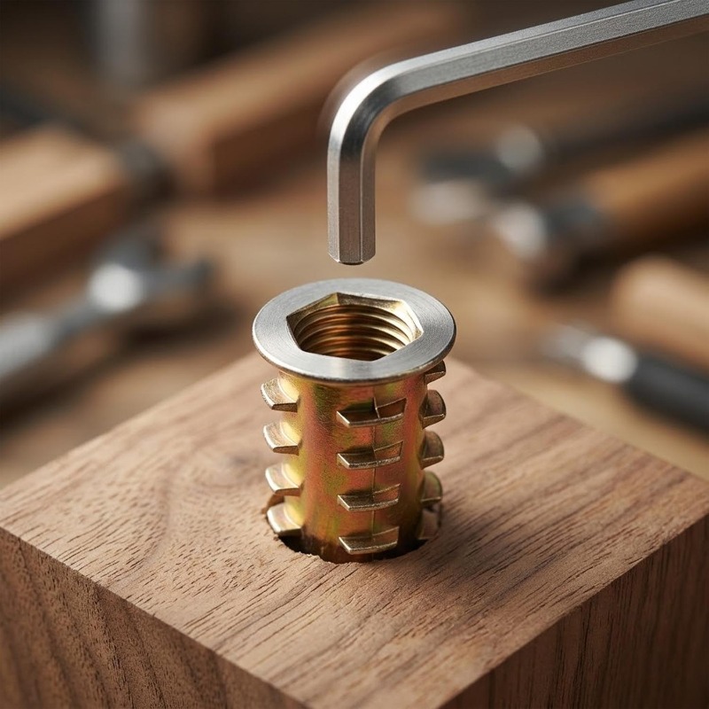 炭素鋼製ねじ込み式インサートナット六角穴付きインサートナット - Furniture Hardware Threaded Inserts のレビューと価格