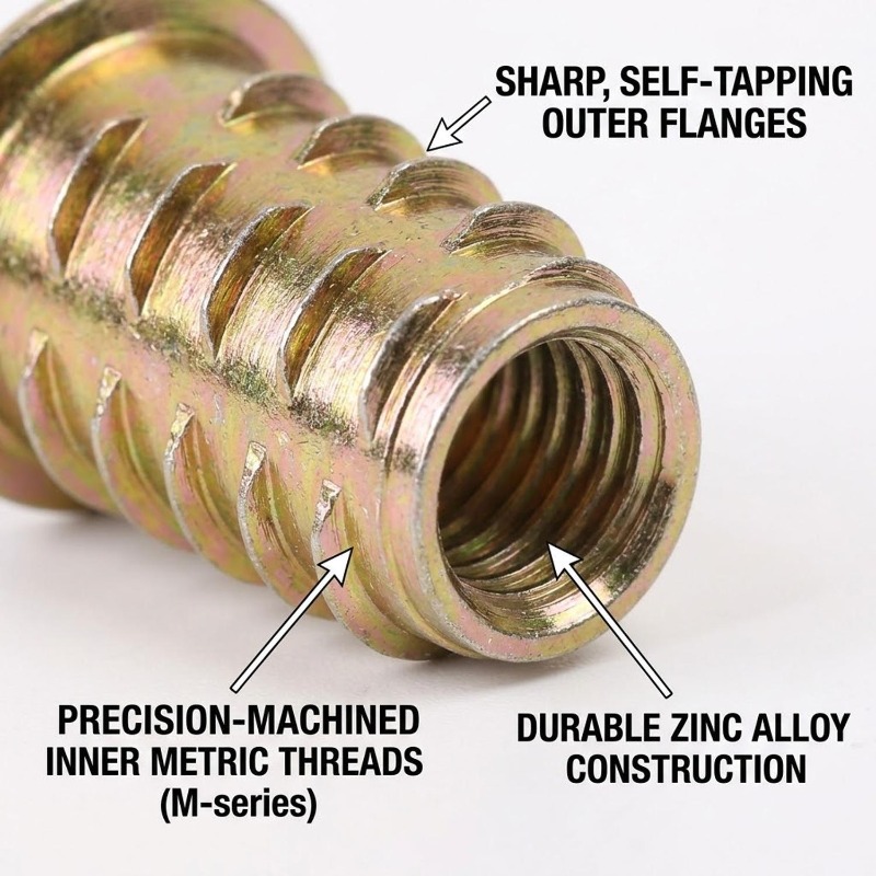 炭素鋼製ねじ込み式インサートナット六角穴付きインサートナット - Furniture Hardware Threaded Inserts のレビューと価格
