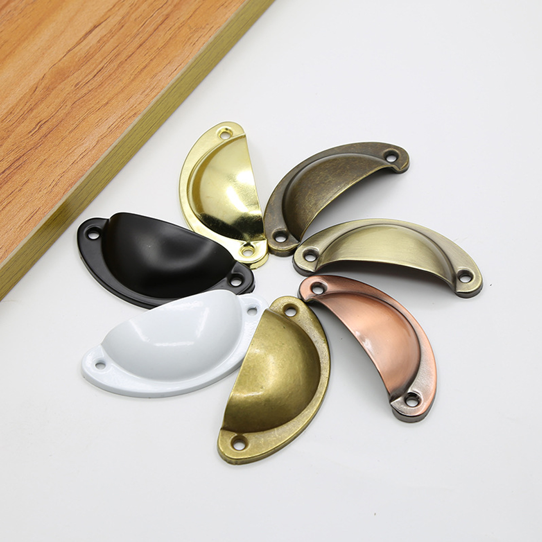 1/6/12 個引き出しキャビネットハンドルシェルプルハンド - Vintage Furniture Hardware Pulls のレビューと価格