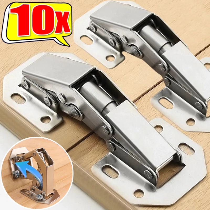 穴あけ不要のバッファヒンジ: 2/10 個 90 度スチール - Furniture Hardware Types のレビューと価格