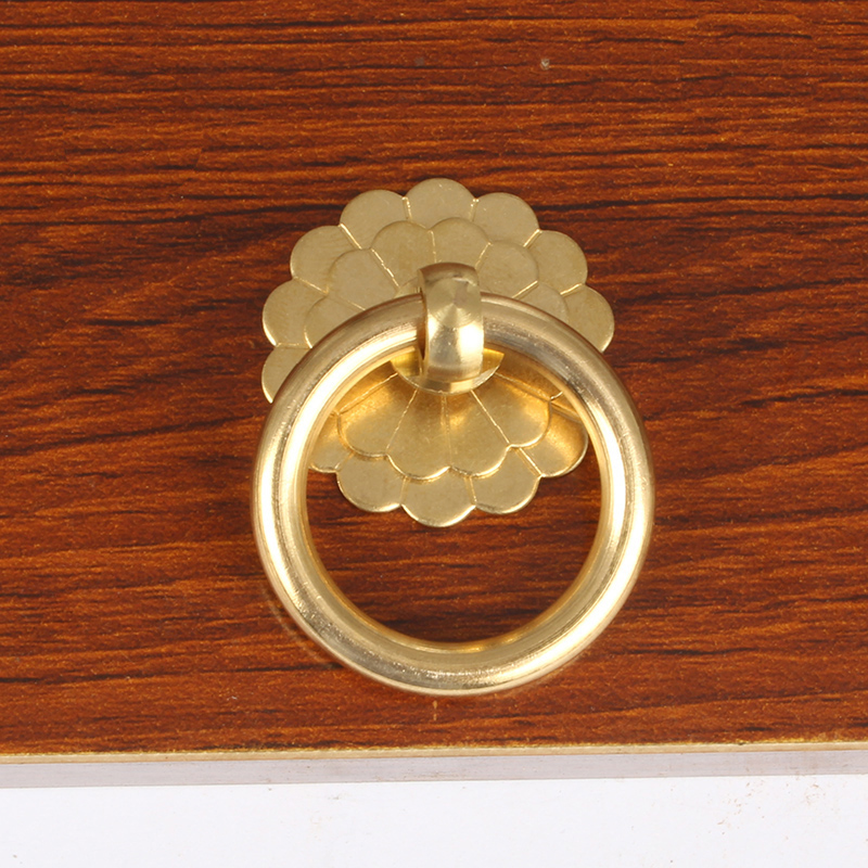 アンティーク真鍮キャビネットリングノブ取手ゴールド/ブロンズ - Drawer Pull Gold のレビューと価格