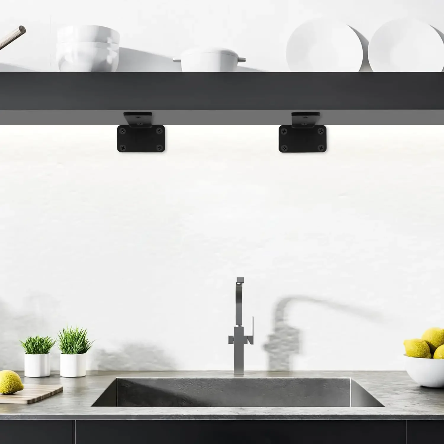 2セットの頑丈なフローティングシェルフブラケット、拡張ネジ付 - Shelf Peg Support のレビューと価格