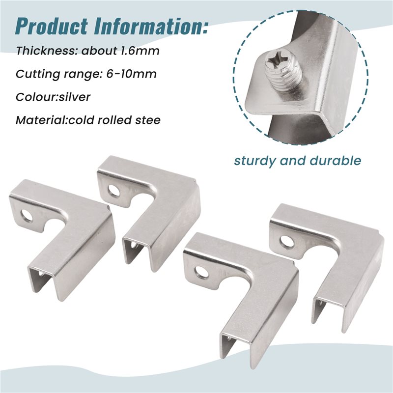 A68P-4Pcs L タイプガラス固定クリップ 2 ウェイ - Furniture Hardware Types のレビューと価格