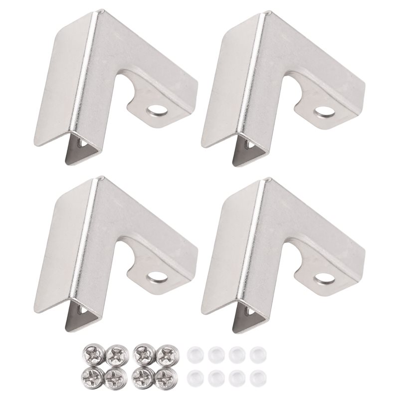 A68P-4Pcs L タイプガラス固定クリップ 2 ウェイ - Furniture Hardware Types のレビューと価格