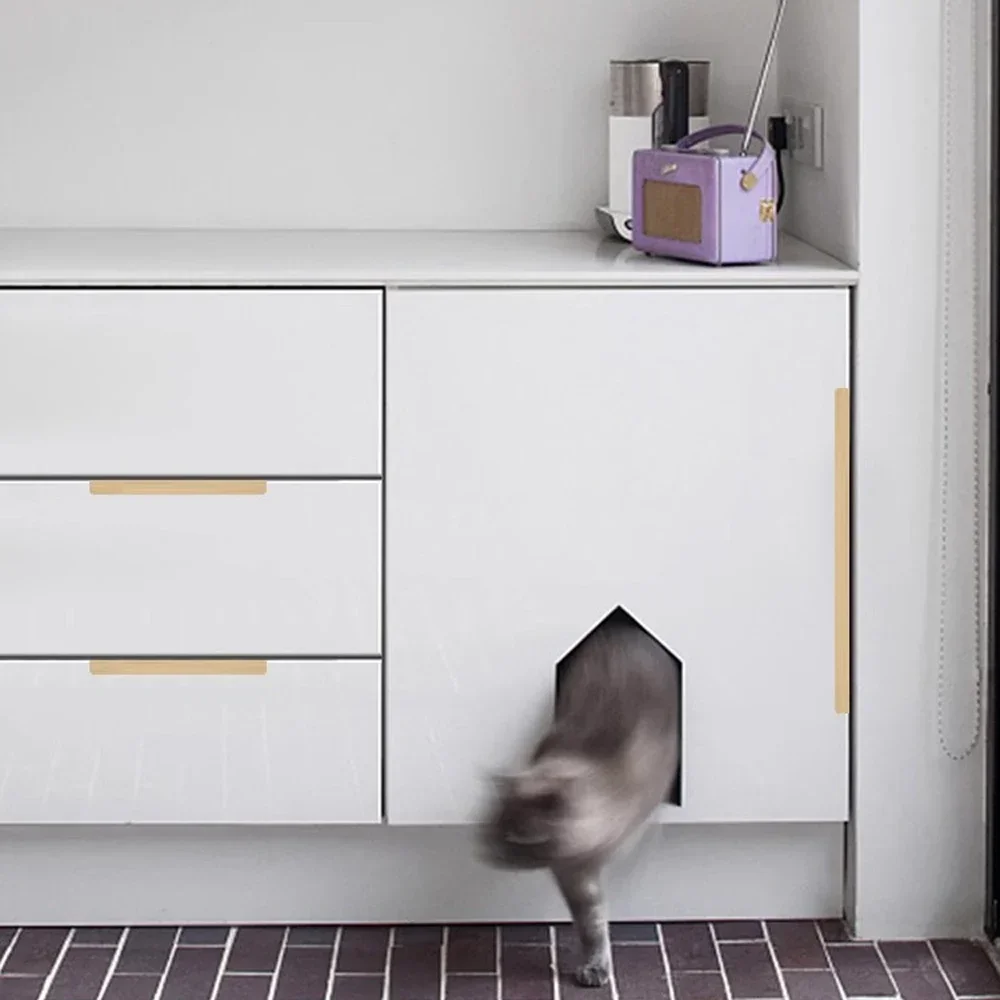 隠し家具ハンドルマットブラックゴールドシルバーキッチンキャビ - Drawer Pull Gold のレビューと価格