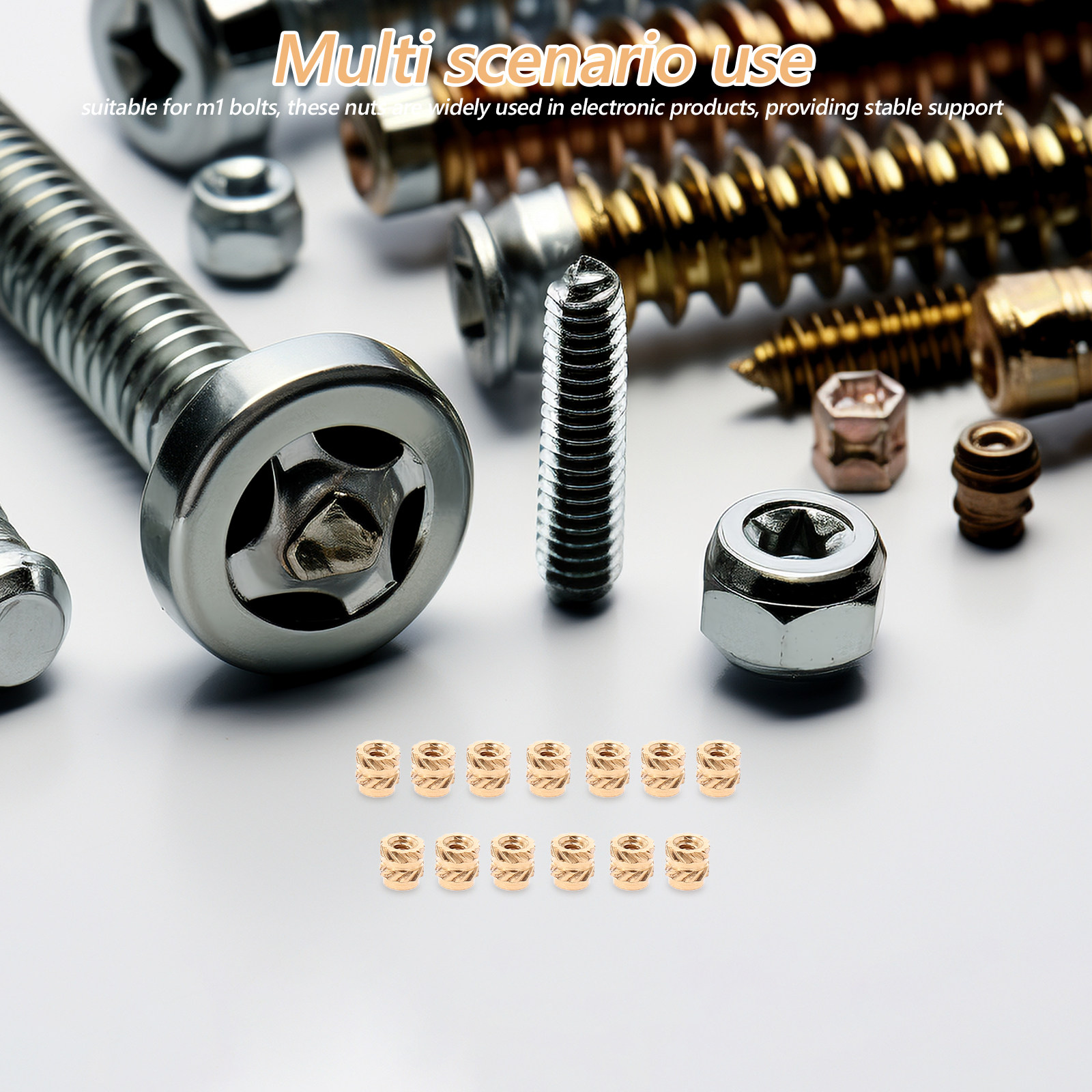 60個入り真鍮製ねじ込みインサートナット、ダブルヘリカルナー - Furniture Hardware Threaded Inserts のレビューと価格