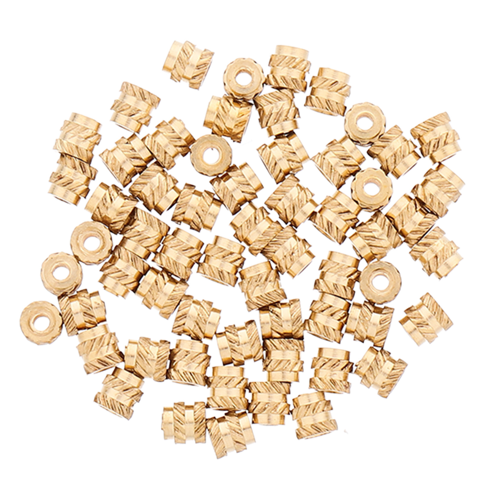 60個入り真鍮製ねじ込みインサートナット、ダブルヘリカルナー - Furniture Hardware Threaded Inserts のレビューと価格