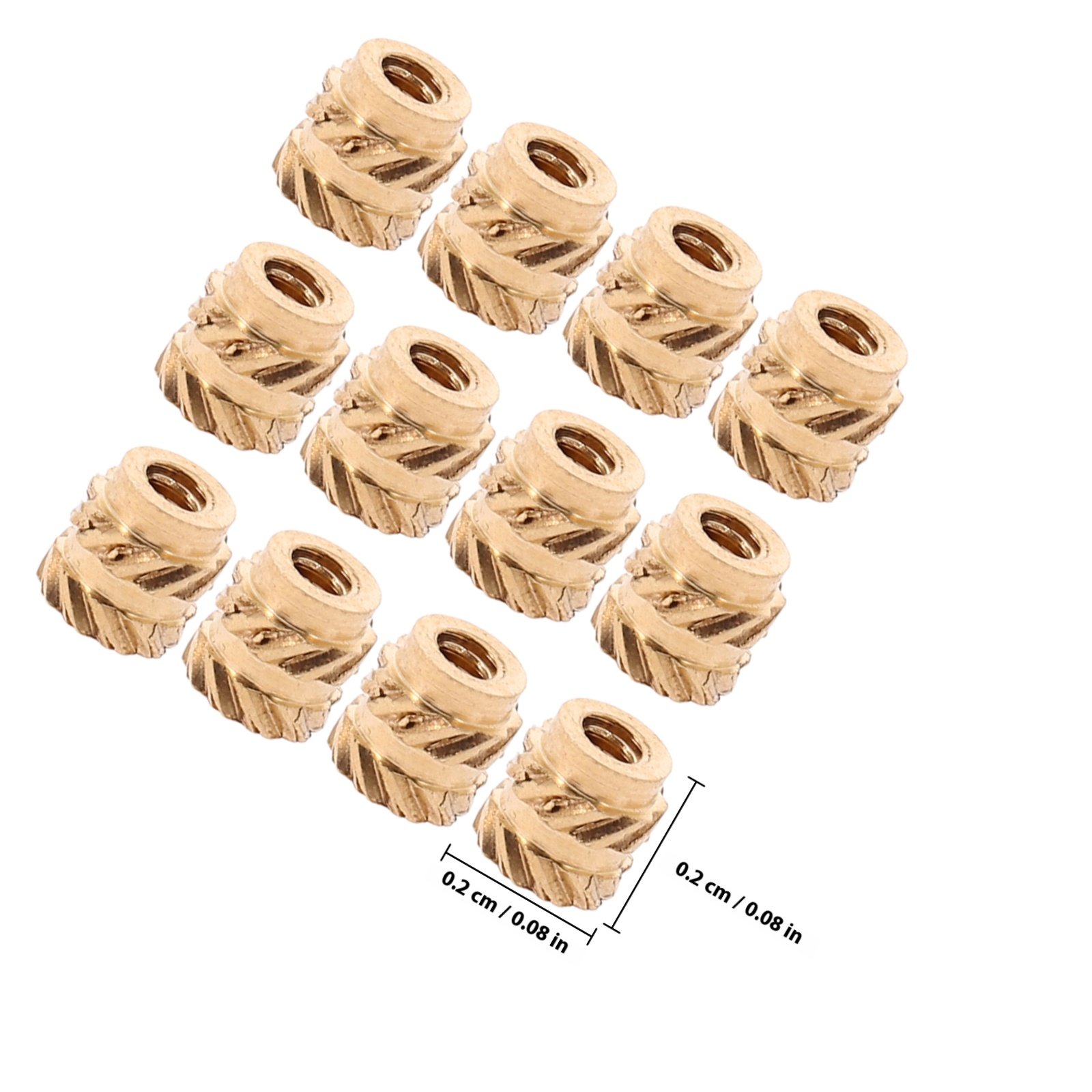 60個入り真鍮製ねじ込みインサートナット、ダブルヘリカルナー - Furniture Hardware Threaded Inserts のレビューと価格