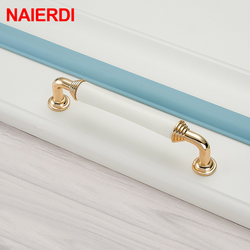 NAIERDI ゴールドホワイトクリームキャビネットハンドル - Drawer Pull Gold のレビューと価格