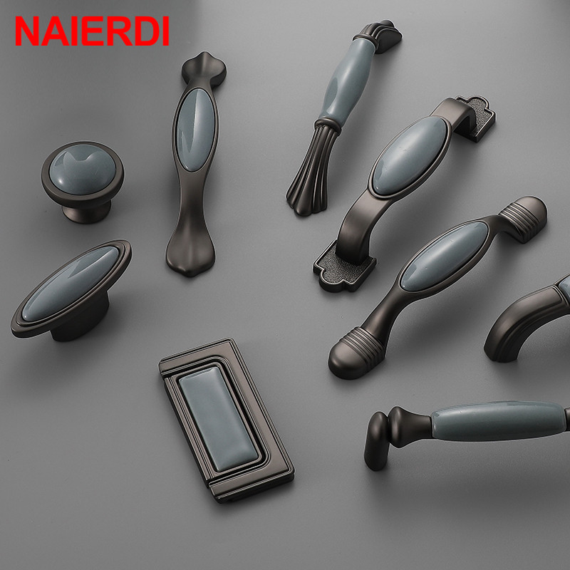 Naierdi-室内装飾用セラミックドアとキャビネットのハン - Vintage Furniture Hardware Pulls のレビューと価格
