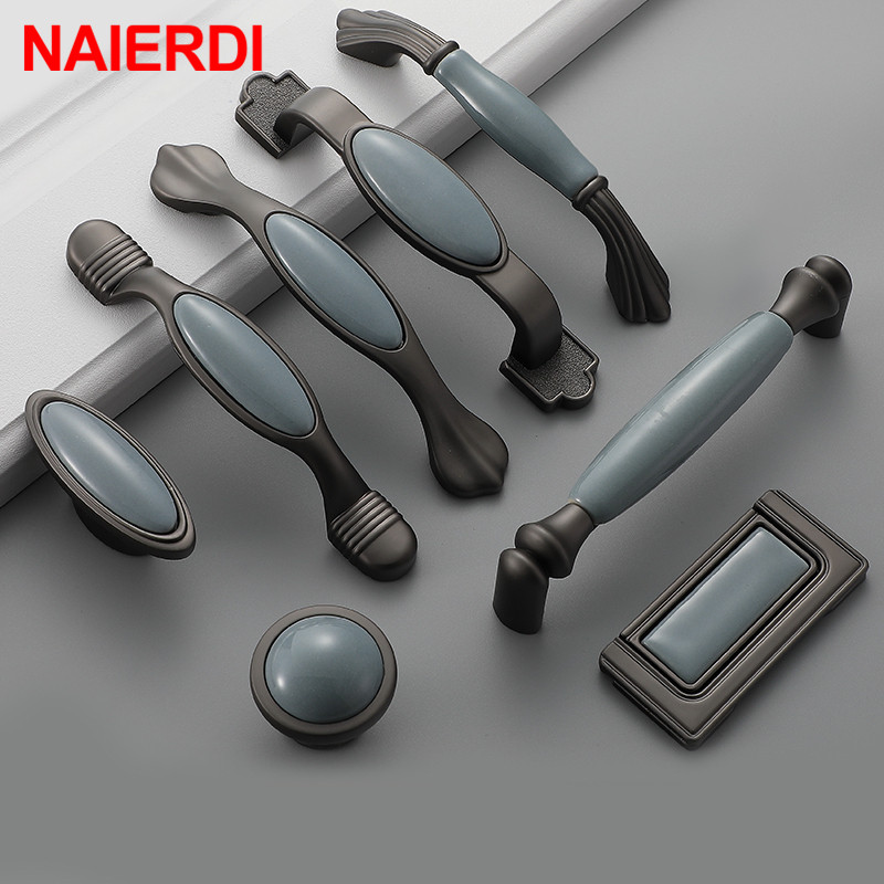 Naierdi-室内装飾用セラミックドアとキャビネットのハン - Vintage Furniture Hardware Pulls のレビューと価格