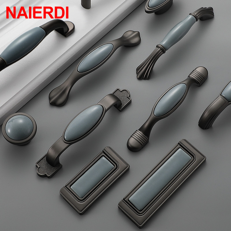 Naierdi-室内装飾用セラミックドアとキャビネットのハン - Vintage Furniture Hardware Pulls のレビューと価格